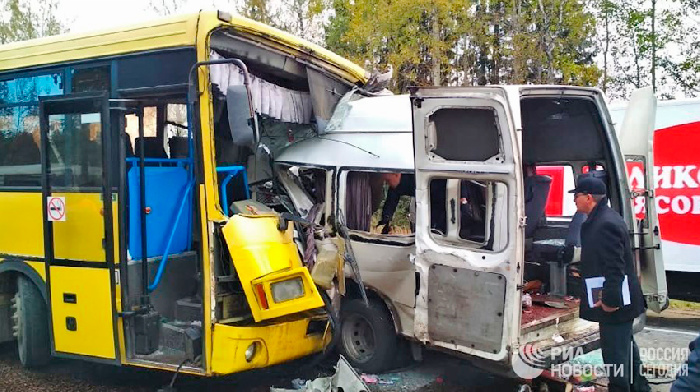 A big bus accident in Tver