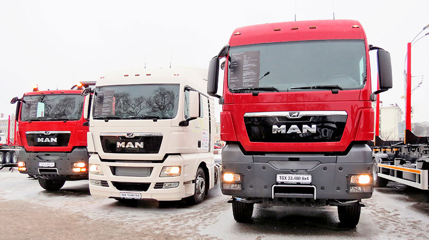 MAN showed new trucks at the exhibition "Russian forest 2018"