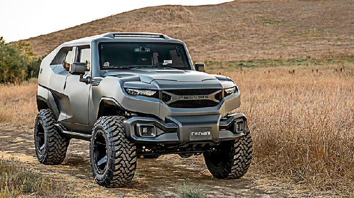 Extreme SUV Rezvani Tank is not afraid of bullets and tire