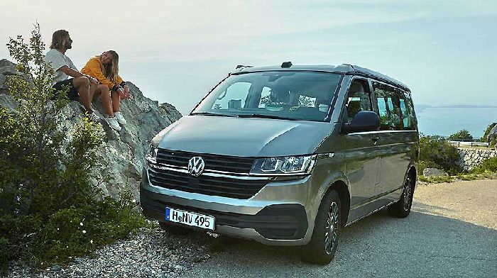 The world premiere of the Volkswagen California camper Beach 6.1 the exhibition Caravan salon 2019