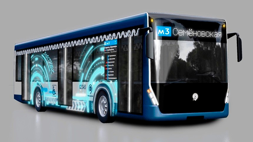 The buses for Moscow, divided in half