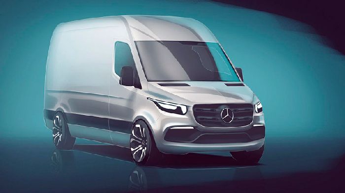 Published the first sketch of the future Mercedes Sprinter