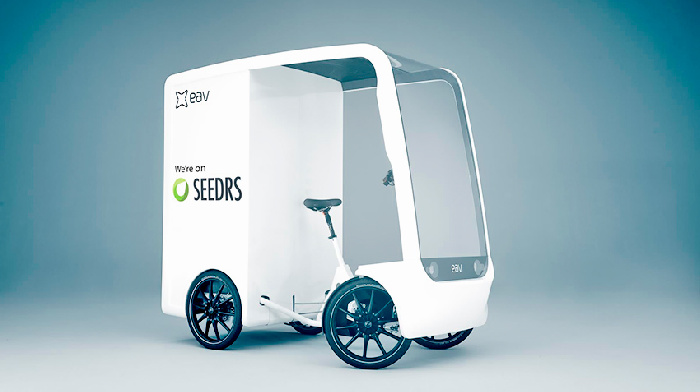 Delivery electrovision EAVan received a biodegradable body