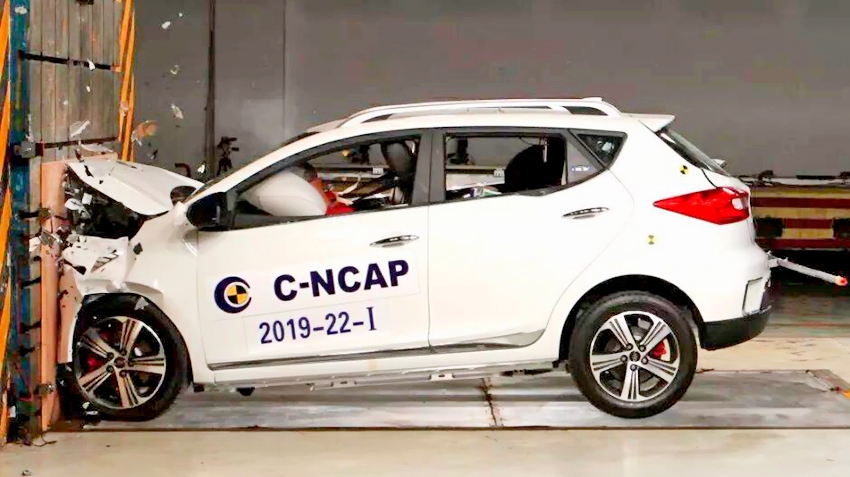 Crash test of electrocreaser JAC iEV7S was successful
