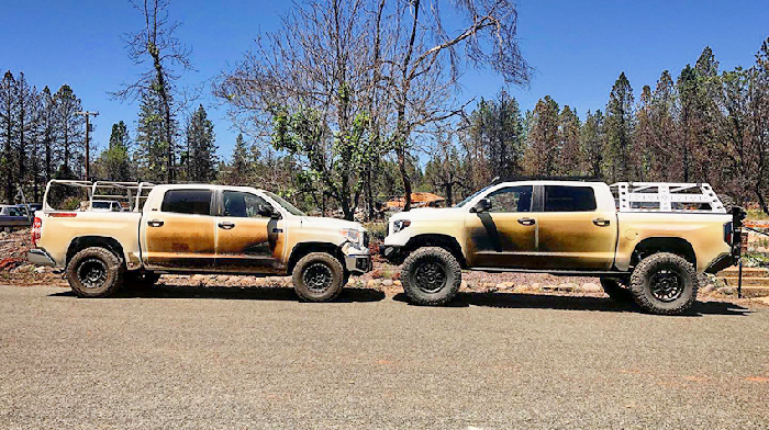 A nurse from California have stylized pickup instead of charred