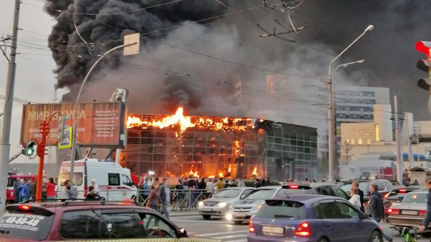 Kemerovo was again marked by a large fire, this time the dealership