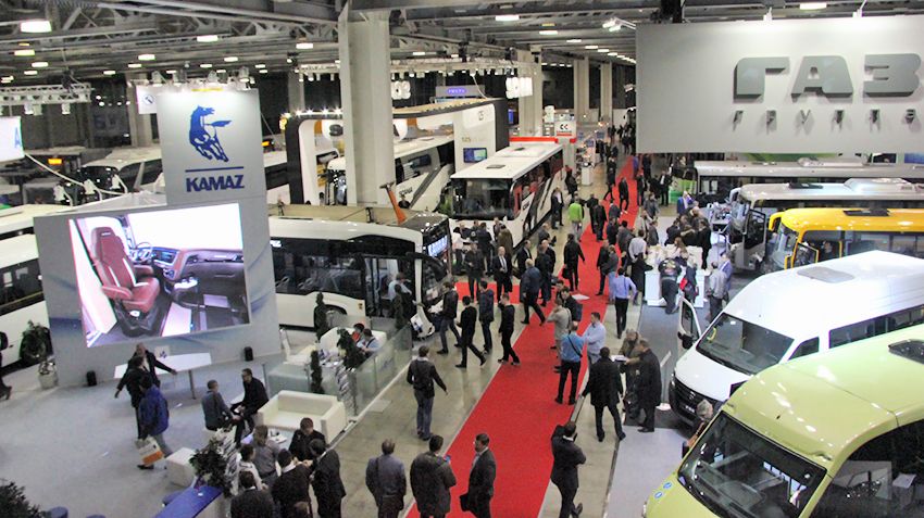 The exhibition bus at the Crocus Expo will show the buses and shuttles are unmanned