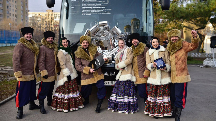 The first tourist MAN Lion s Coach in Russia went to Rostov artists.