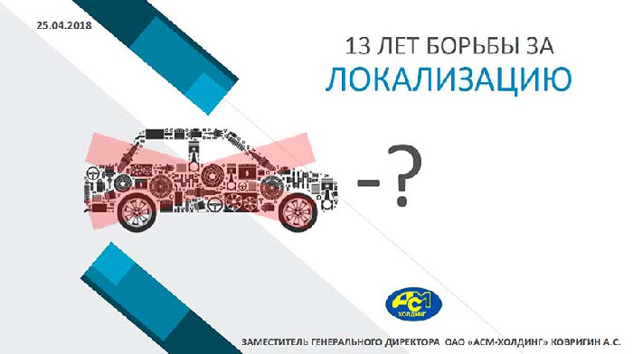 Localization of autocomponents in Russia failed