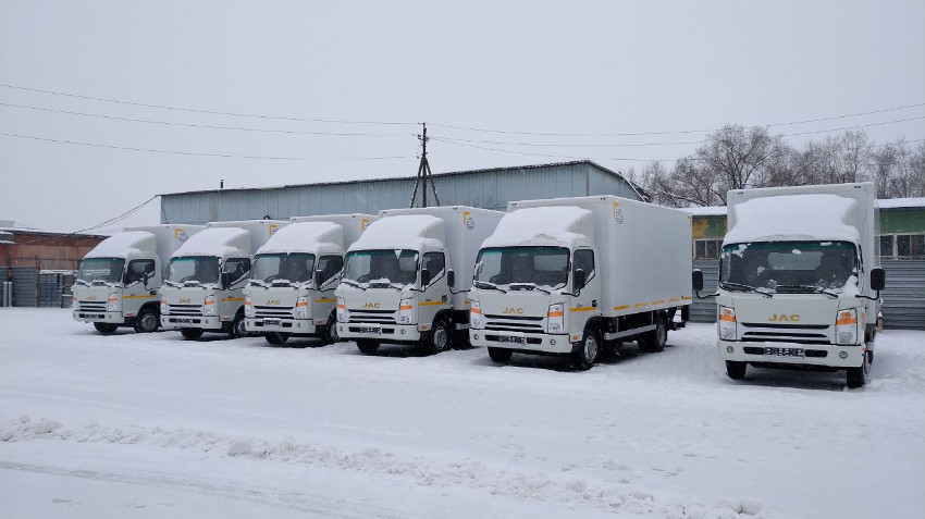 To Krasnoyarsk the "Beer dock" drove five wagons JAC N-120