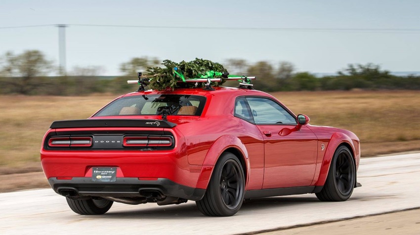 You put the tree on the roof with a speed of 280 km/h?