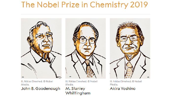 The Nobel prize in chemistry for the year 2019 was awarded to three scientists for the development of lithium-ion batteries