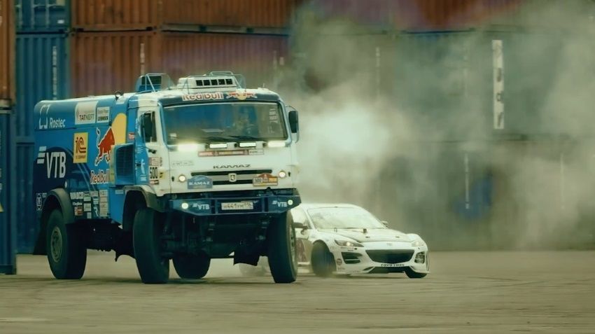 KAMAZ vs Mazda RX-8: who is better drifting? Video