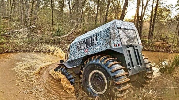 Russian Rover Sherpa stuck in the clay of Texas