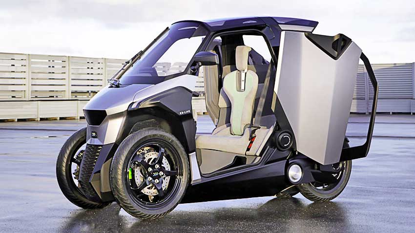Three-wheeled hybrid EU-LIVE introduced the future of European transport