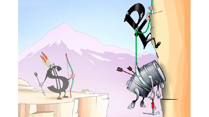 Oil falls, the ruble keeps hitting?