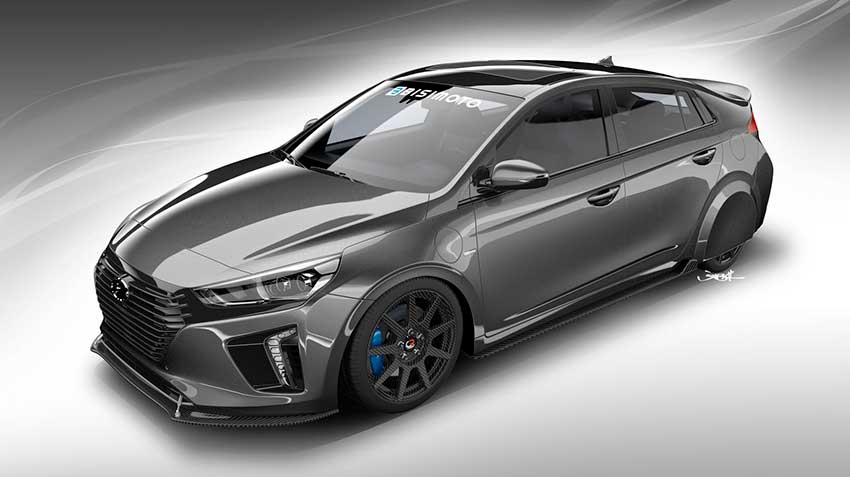 Hyundai Ioniq HyperEconiq: "white crow" at SEMA in 2017