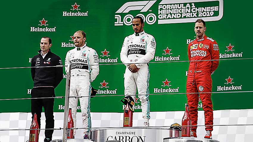 1000-th Grand Prix, "Formula 1" won Hamilton