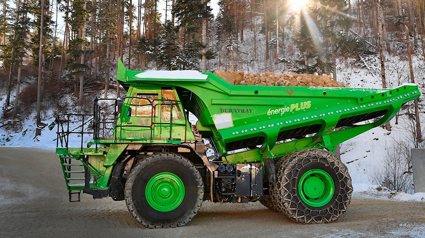 The biggest electric car in the world runs in the Swiss Alps