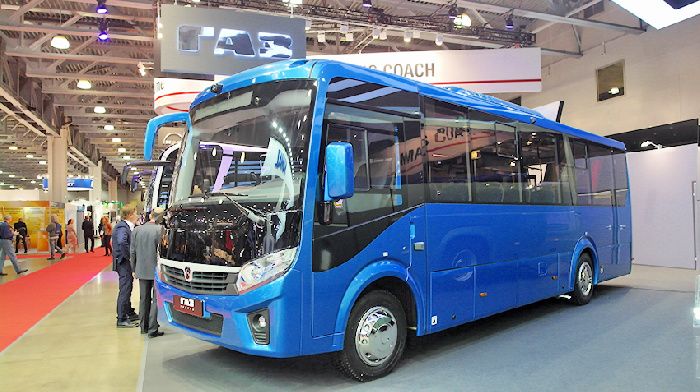 How many buses are produced and exported to the CIS?