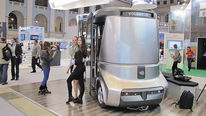 Unmanned minibus called "MatrЕshka"