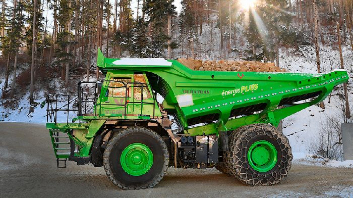 The biggest electric car in the world runs in the Swiss Alps
