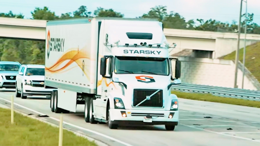 American startup company has set a speed record for unmanned trucks