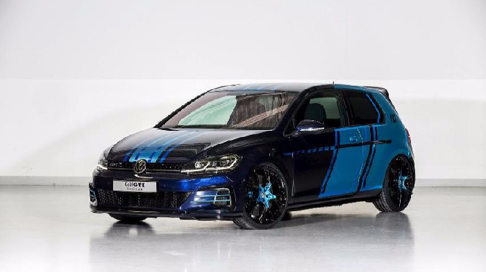 Volkswagen showed the Golf GTI of the student's First Decade and the Golf GTE Estate impulsE
