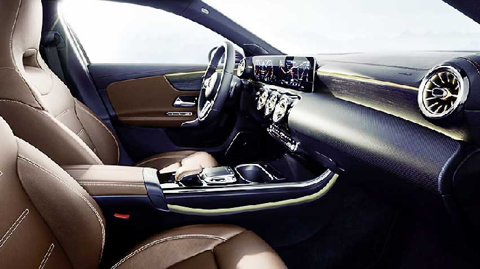 Published photos of the interior of the new Mercedes-Benz A-Class