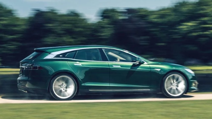 Tesla Model S turned into shuting-break