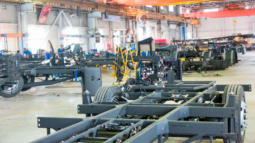 NefAZ produced commemorative 1,000 th bus chassis