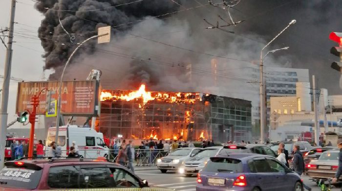 Kemerovo was again marked by a large fire, this time the dealership