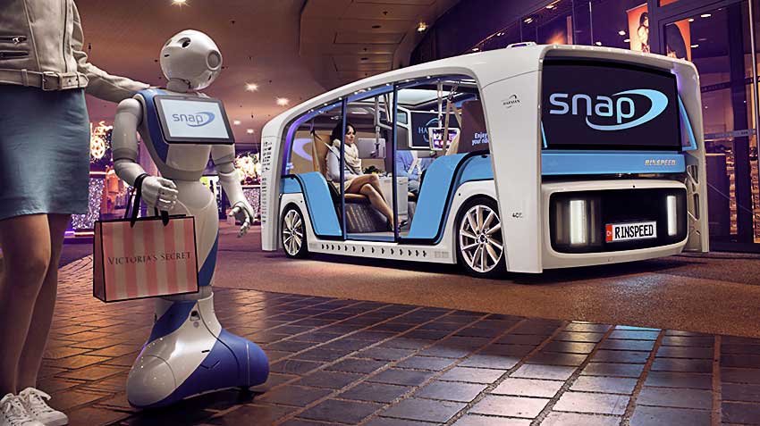 Concept Rinspeed Snap suggested a modular unmanned vehicles