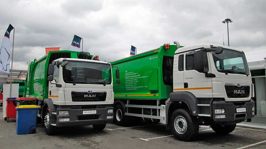 Modern garbage truck – not just the machine
