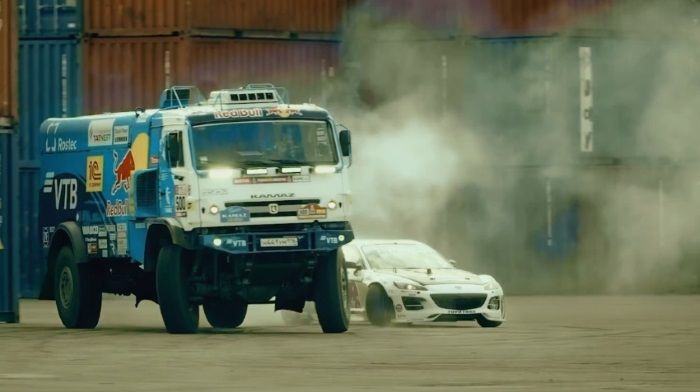 KAMAZ vs Mazda RX-8: who is better drifting? Video