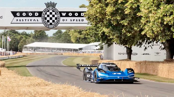 The absolute record for the hill at Goodwood beaten electric sport prototype Volkswagen ID. R
